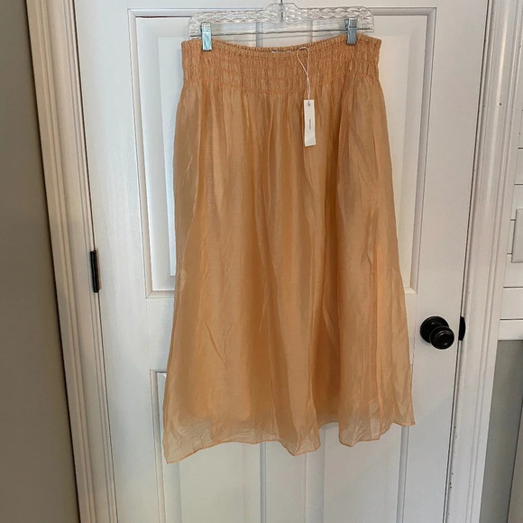 New! Vince Smocked-Waist Gathered Maxi Skirt nwt 33558 - Picture 3 of 11